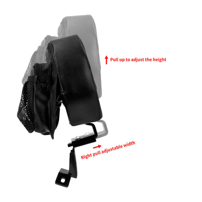 Pad Rider Backrest Black Fit For Harley Touring CVO Street Road Glide 2009-UP | HCmotorku