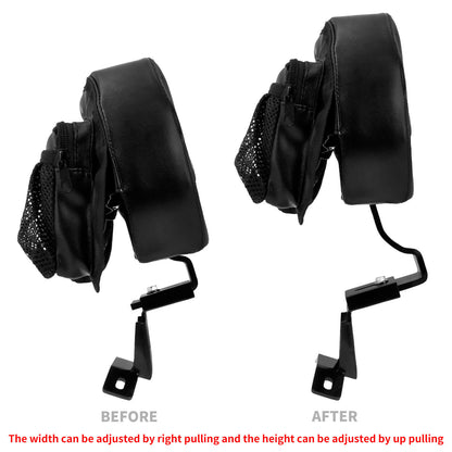 Detachable Plug-In Front Driver Backrest Pad w/ Amber Cut For Harley Touring 2009-UP | HCmotorku