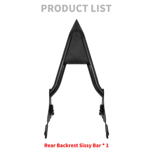 22" Detachable Sissy Bar Backrest w/ Diamond Pad Fit For Touring FLHT 2009-2023 | HCmotorku