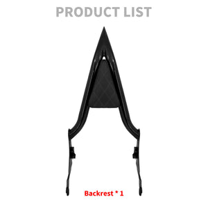 16" Detachable Sissy Bar Backrest w/ Diamond Pad Fit Touring FLHT 2009-2023 | HCmotorku
