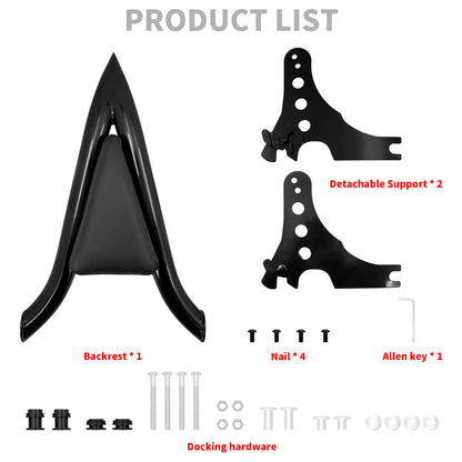 Detachable Passenger Backrest Black Pad Sissy Bar Fit For Harley Sportster 2004-2023 | HCmotorku