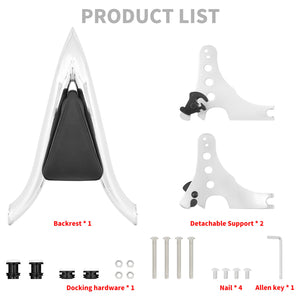 Detachable Sissy Bar Passenger Backrest Chrome Fit Harley Sportster XL 2004-UP | HCmotorku