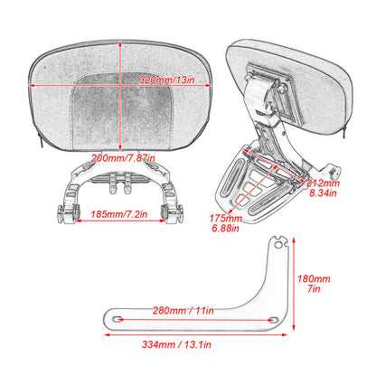 Multi-Purpose Driver & Passenger Backrest Mounting Fit For Indian Scout 2014-2020 | HCmotorku