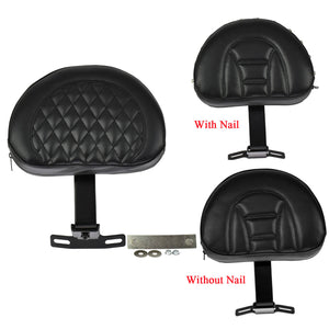 Adjustable Plug-In Driver Rider Backrest Black Fit For Harley Softail 2007-2017 | HCmotorku