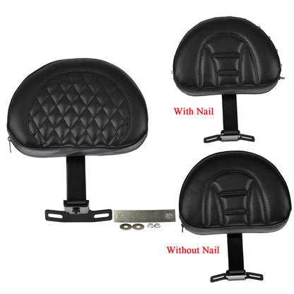 Adjustable Plug-In Driver Rider Backrest Black Fit For Harley Softail 2007-2017 | HCmotorku