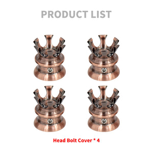 Brozen Crown Head Bolt Nut Cap Engine Spark Plug Topper Cover Fit For Harley EVO | HCmotorku