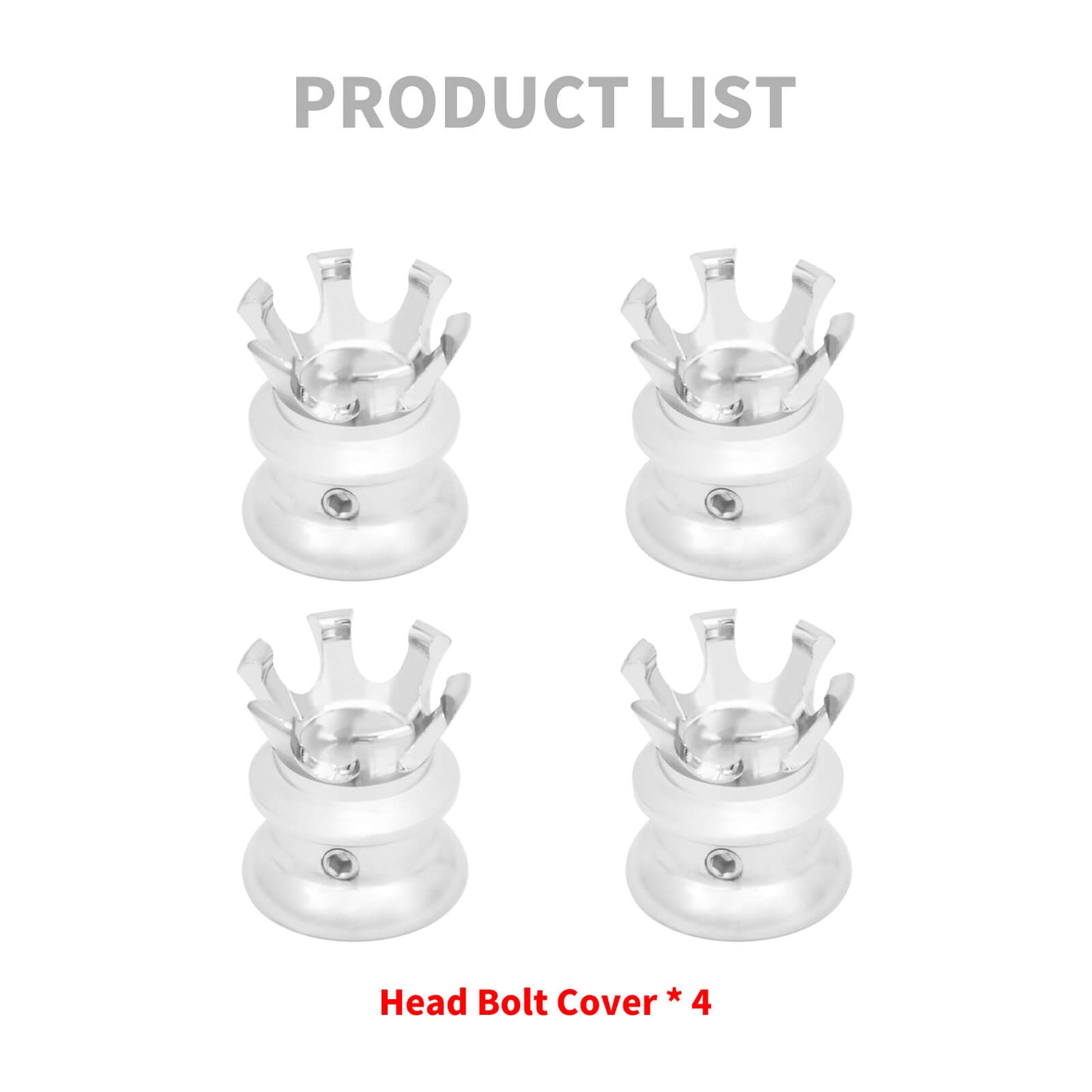 Head Bolt Cover Crown Covers Chrome Fit For Harley Sportster XL '86-UP '08-'13 XR | HCmotorku