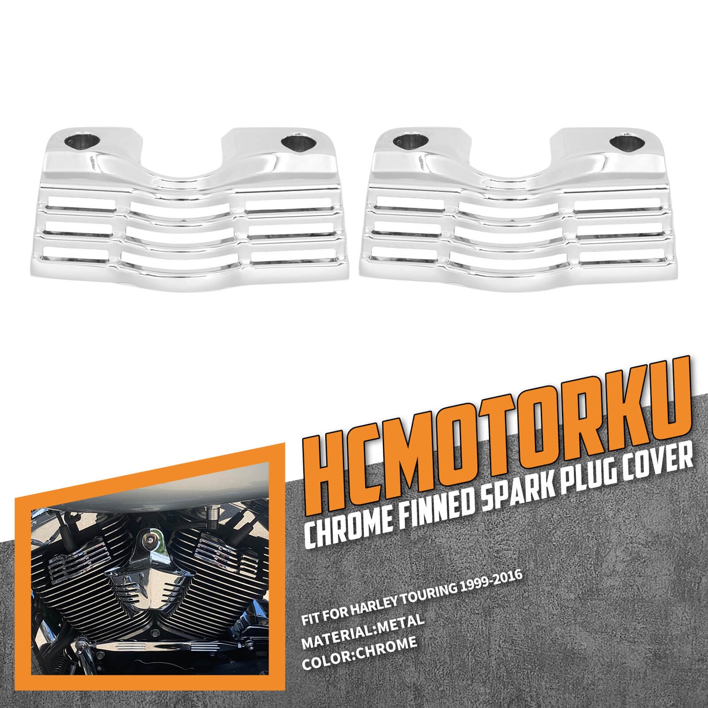 Slotted Head Bolt Spark Plug Cover Chrome Fit For Harley 1999-2016 Twin Cam Models | HCmotorku