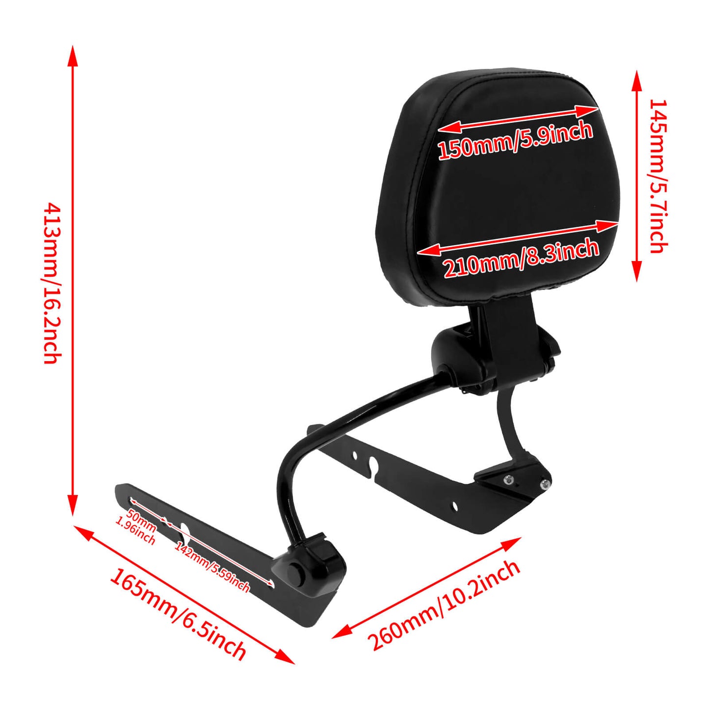 Quick Release Rider Backrest Detachable Fit Harley Sportster 2004-2021 | HCmotorku