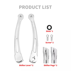 Brake Arm Shift Lever Pegs Pedal Set Chrome Fit For Harley Touring Glide 2014-2025 | HCmotorku