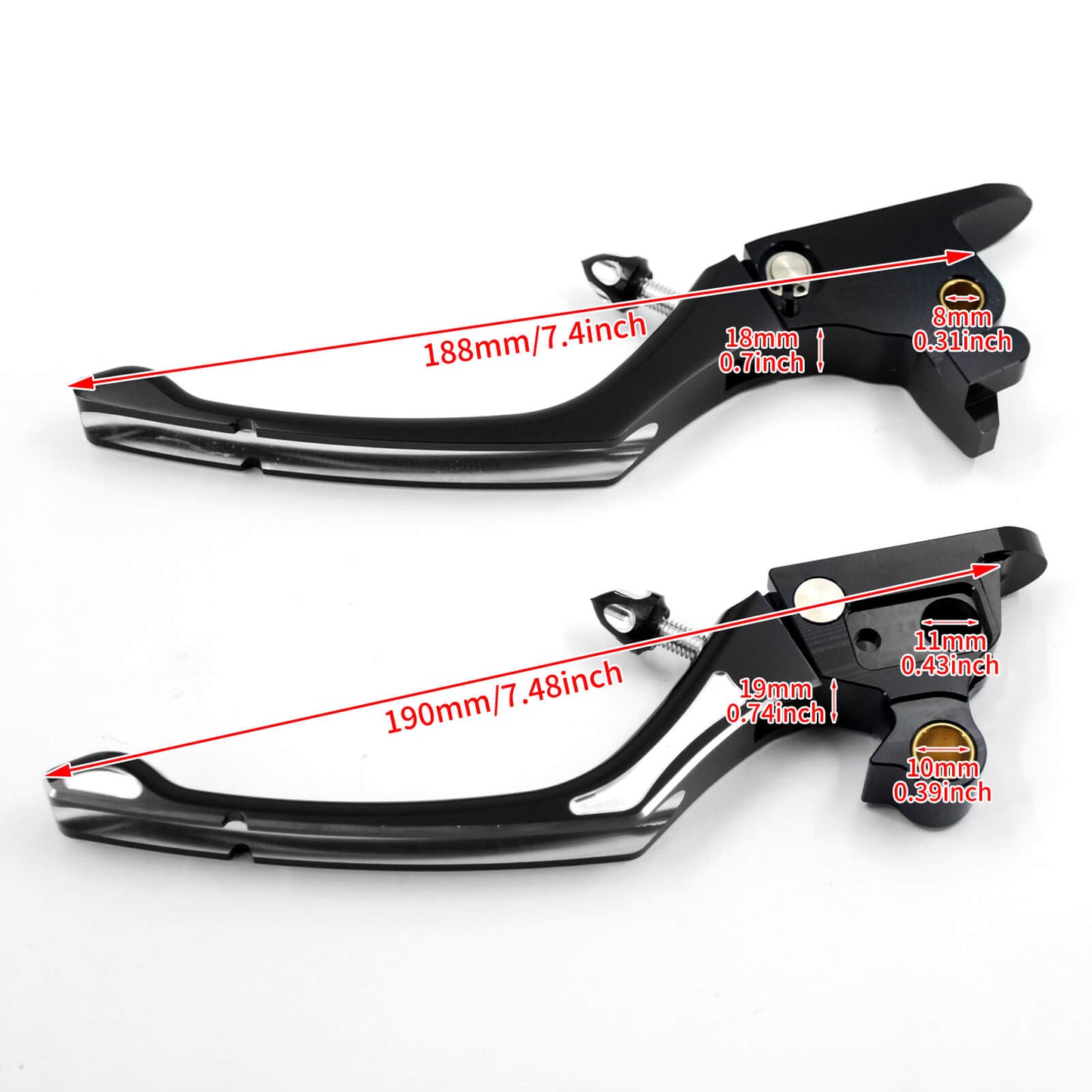 Clutch & Brake Lever Set Black Fit For Softail Slim FLS Fatboy FLSTF Breakout | HCmotorku