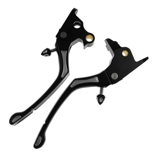 Clutch & Brake Lever Set Black Fit For Softail Slim FLS Fatboy FLSTF Breakout | HCmotorku