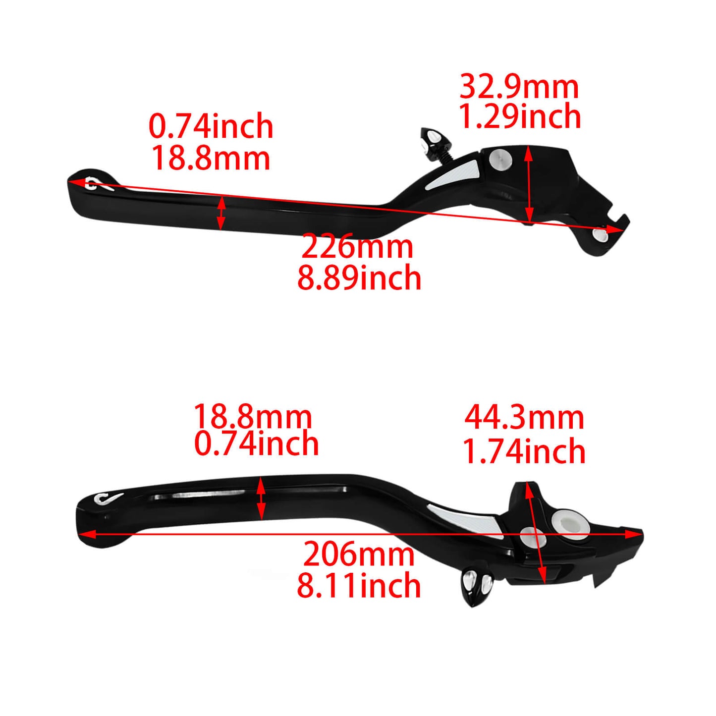 Black Brake Lever Set Brake Clutch Levers Fit For Harley Street 500 750 2016-2023 | HCmotorku