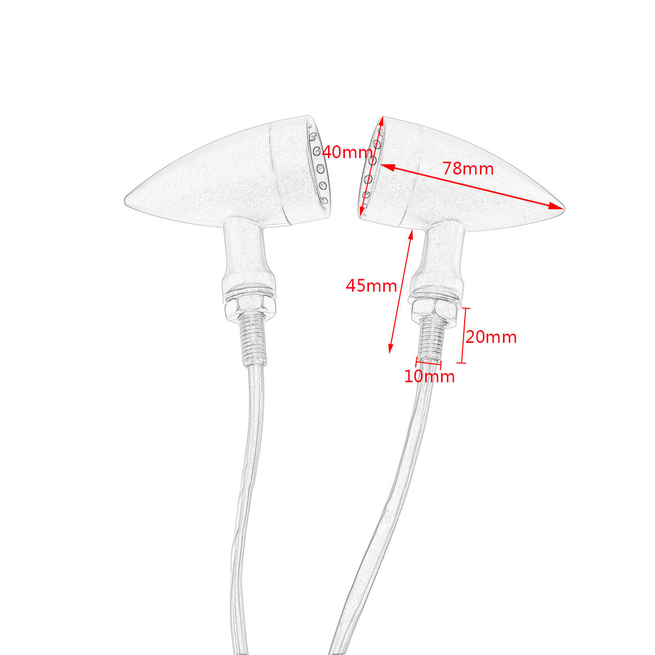 Motorcycle 20Led Bullet Turn Signal Brake Light | HCmotorku