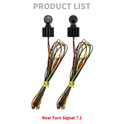 2x Super Mini Running Brake Indicator Turn Signal Lights Black Fit For Harley | HCmotorku