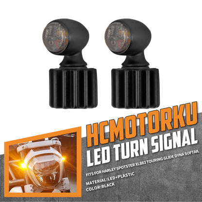 2x Super Mini Running Brake Indicator Turn Signal Lights Black Fit For Harley | HCmotorku