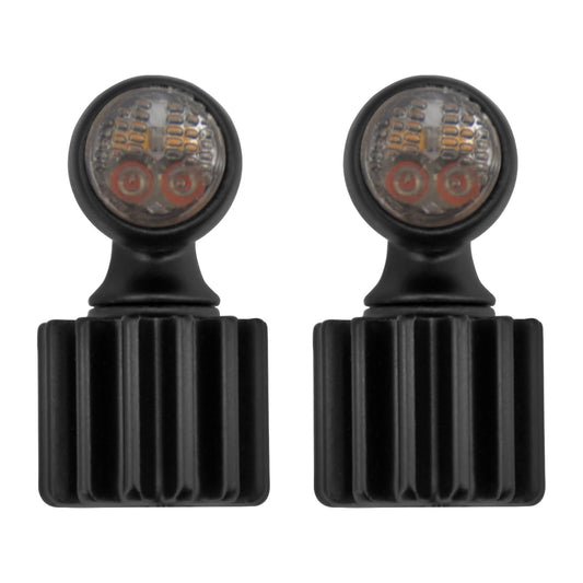 2x Super Mini Running Brake Indicator Turn Signal Lights Black Fit For Harley | HCmotorku