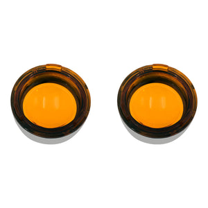 Trim Ring Bullet Turn Signal Lens Cover Amber Chrome Fit For Harley Softail Dyna | HCmotorku