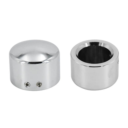 Front Axle Cap Flat Nut Cover Chrome Fit For Harley Touring Road King 2008-UP Dyna | HCmotorku