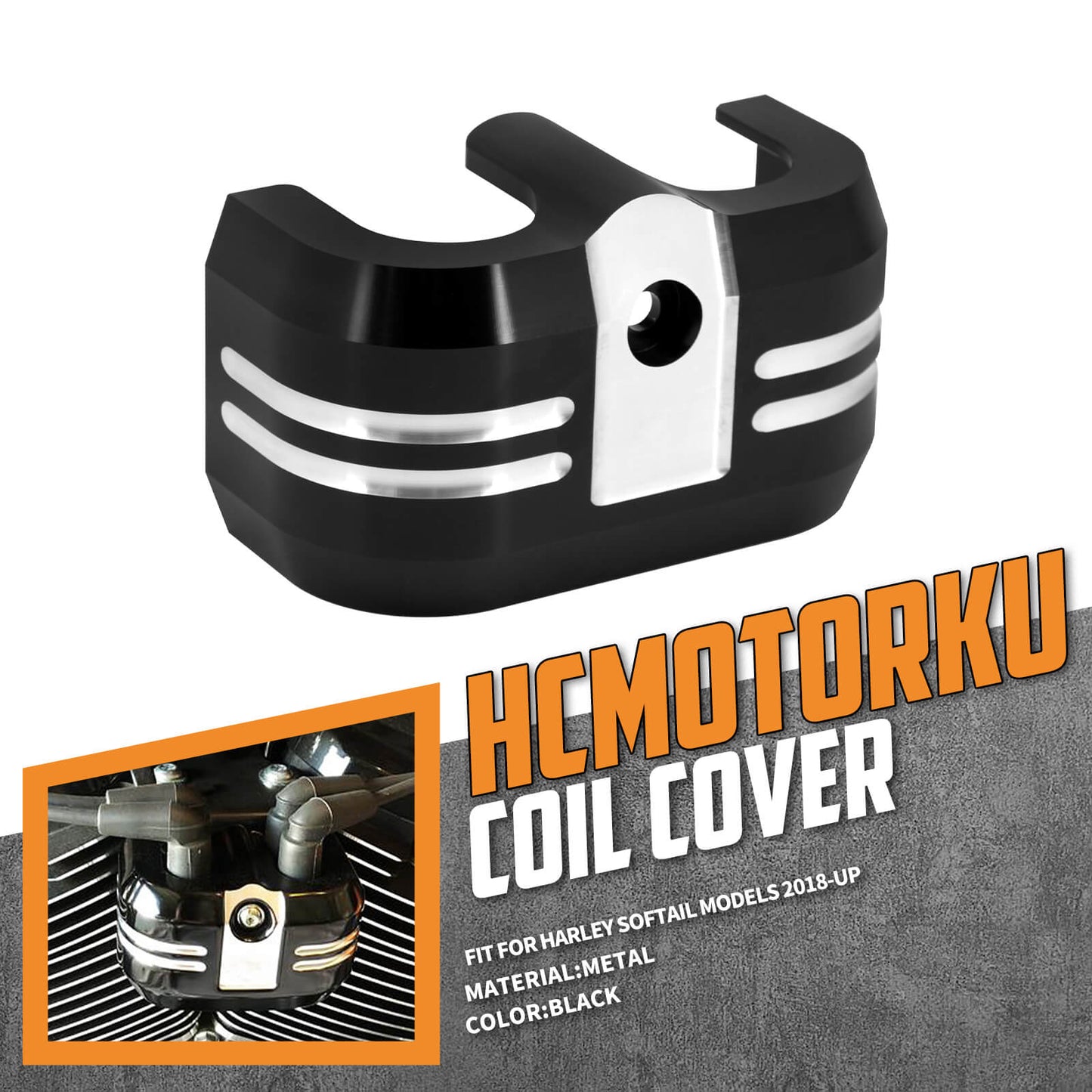 Motorcycle Ignition Coil Cover Fit Harley Softail 2018-UP models | HCmotorku