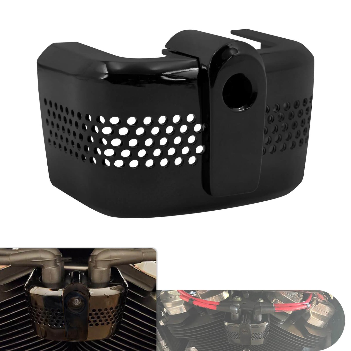 CNC Plastic Ignition Coil Cover Black Fit For Harley Softail Fat Boy Bob 2018-UP | HCmotorku