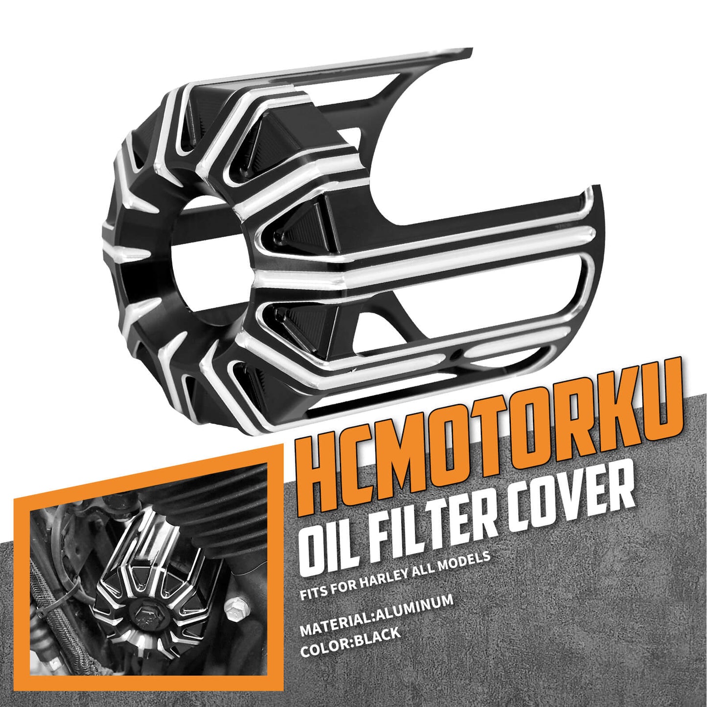 Oil Filter Cover Cap Trim Aluminum Fit For Harley Touring Glide Softail FXS Dyna | HCmotorku