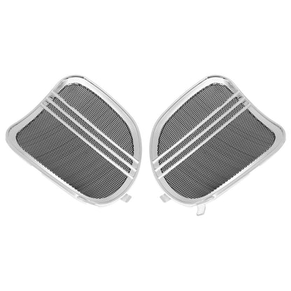 Tri-Line Speaker Grills Cover Trim Chrome Fit For Road Glide 2015-2019 | HCmotorku