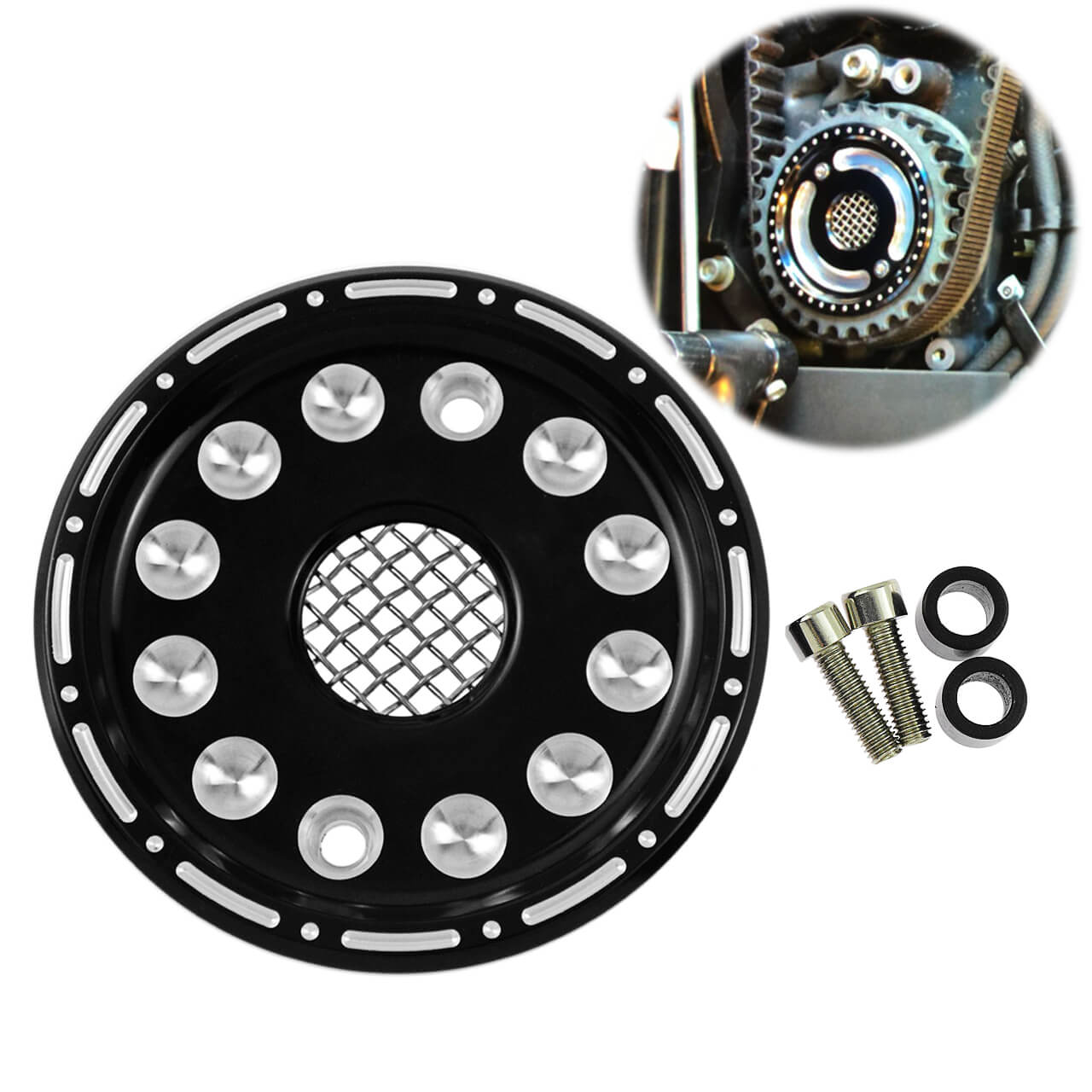 Front Pulley Cover Fit For Harley Sportster XL Iron 883 1200 72 2004-2022 | HCmotorku