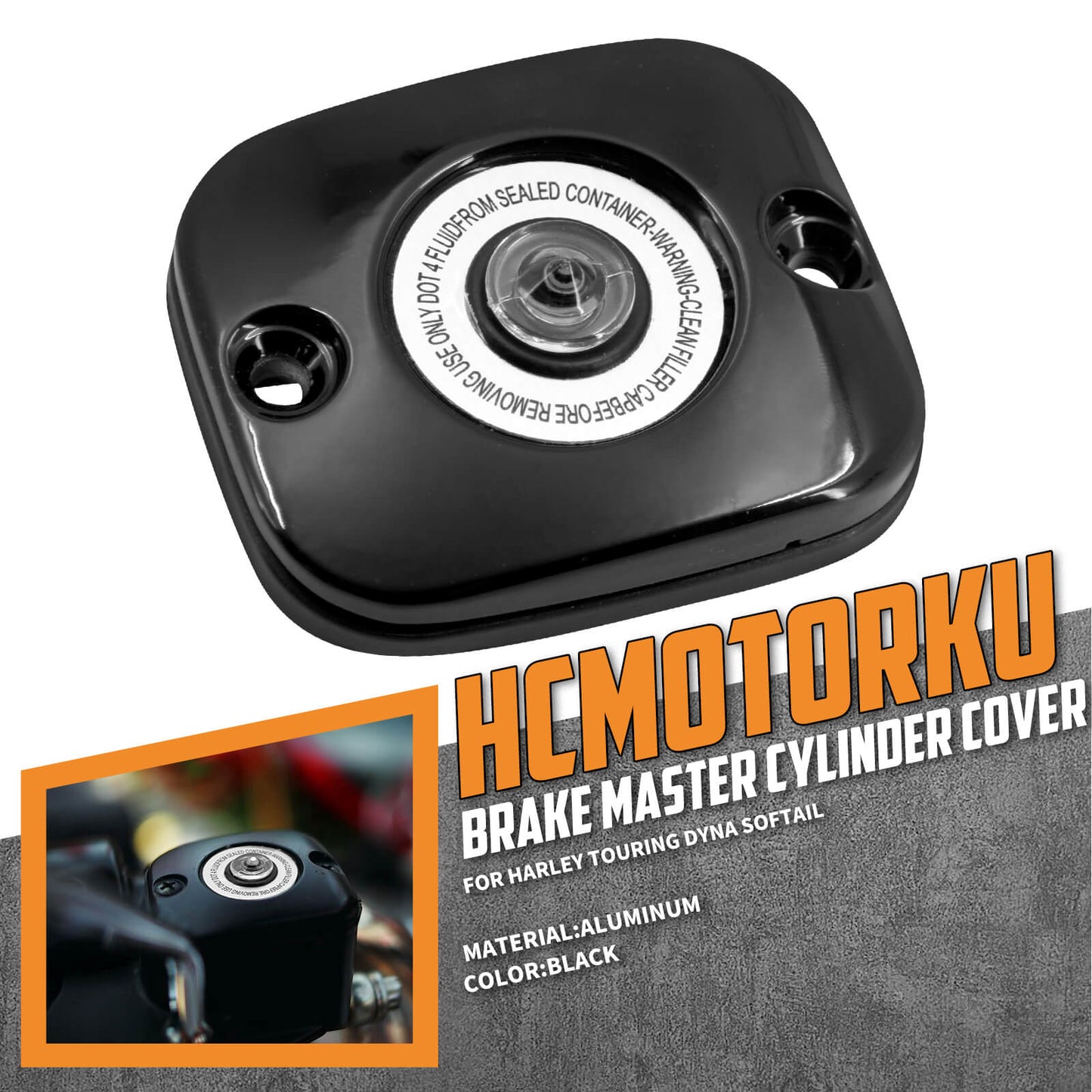 Front Brake Master Cylinder Cover Fit for Harley Touring 2005-2007 Dyna 2006-2017 | HCmotorku