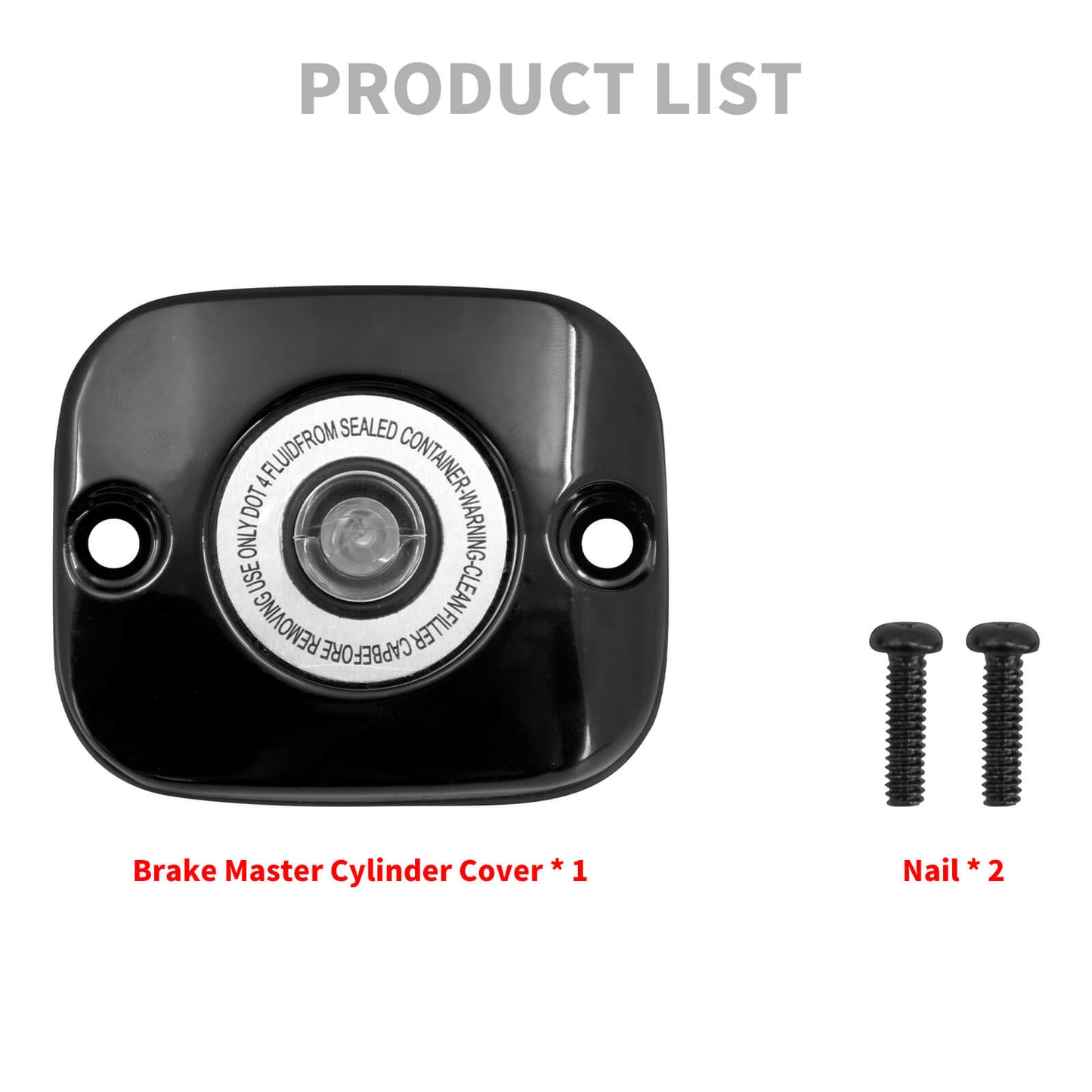 Front Brake Master Cylinder Cover Fit for Harley Touring 2005-2007 Dyna 2006-2017 | HCmotorku