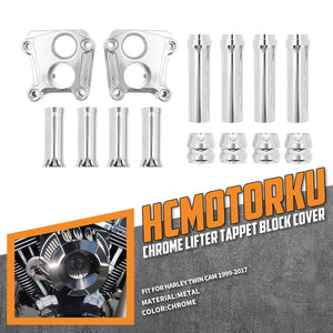 Lifter Tappet Block Cover Engine Pushrod Tube Chrome Fit For Twin Cam 1999-2017 | HCmotorku
