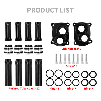 CNC Pushrod Cover Lifter Tappet Block Covers Fit Touring 17-23 Softail 18-UP | HCmotorku