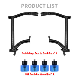 Saddlebags Guards Bars with Blue Slider Bolt Cap For Harley Touring Street Glide '09-'25  | HCmotorku