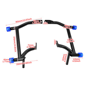 Saddlebags Guards Bars with Blue Slider Bolt Cap For Harley Touring Street Glide '09-'25  | HCmotorku