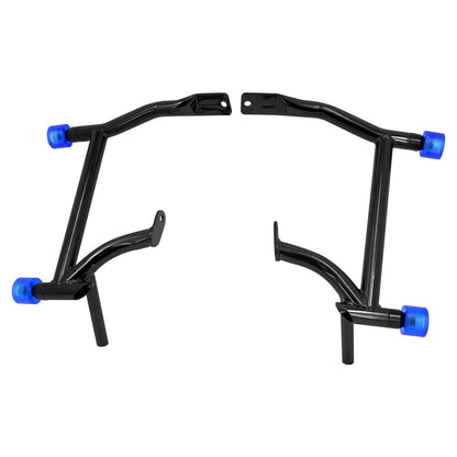 Crash Bars 4* Blue Slider Bolt Cap Saddlebags Guards For Harley Touring Road Street Glide 1997-UP | HCmotorku