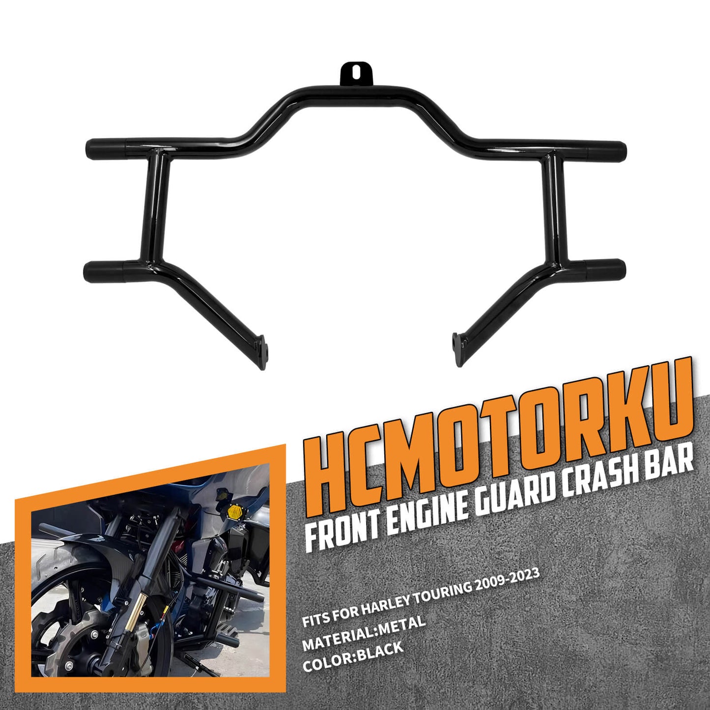 Front Highway Crash Bar Engine Guard For Harley Touring Road Glide CVO Trike 2009-2023 | HCmotorku