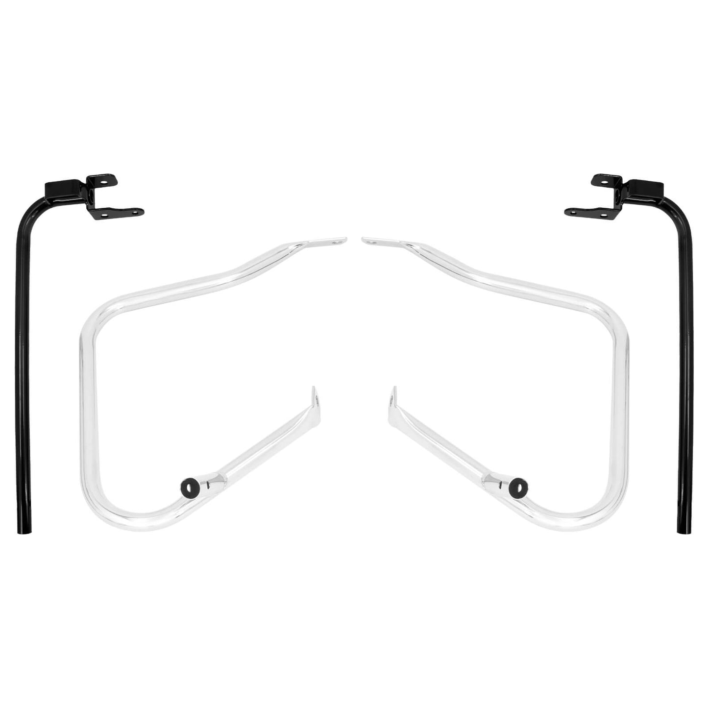 Saddle bags Guard & Support Bracket Set Chrome For Harley Touring 2014-2023 | HCmotorku