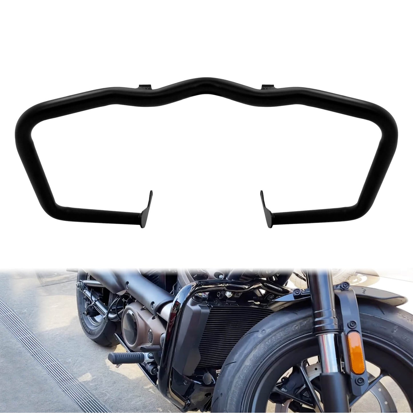 Engine Highway Crash Bar Matte Black Fit 2021-UP Harley Sportster S | HCmotorku