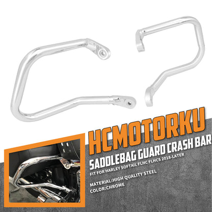 Saddlebag Guard Crash Bars Fit Harley Softail Heritage Classic 2018-2023 | HCmotorku