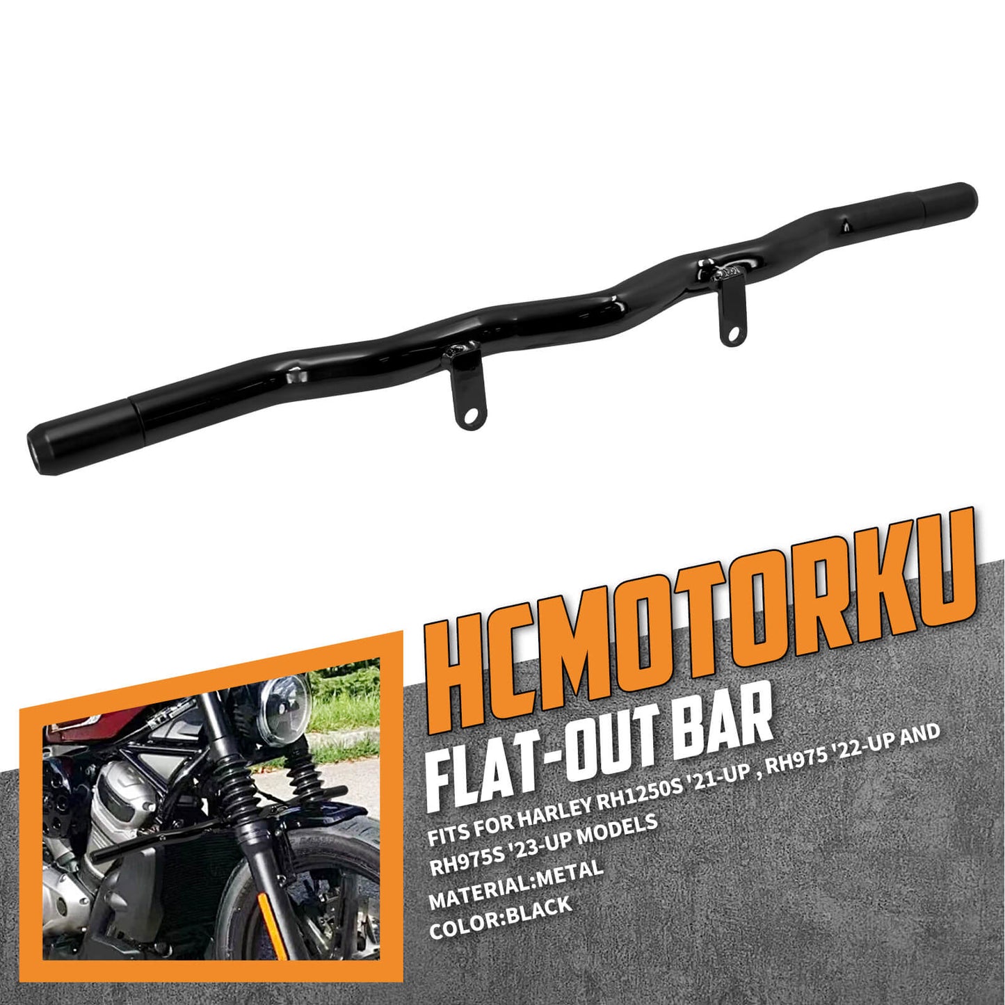 1.25" Flat-Out Bar Engine Guards Front Highway Crash Bars Fit for Harley Sportster S RH1250S RH975 2021-UP | HCmotorku