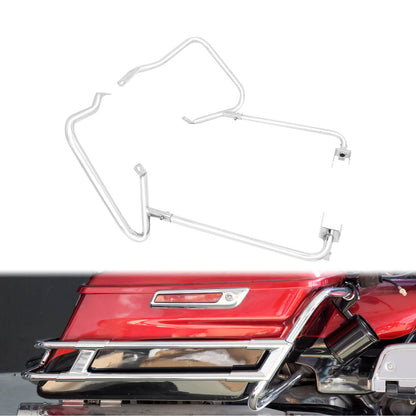 Rear Saddlebag Bracket Guard Bars Chrome For Harley Street Road Glide 2014-UP | HCmotorku