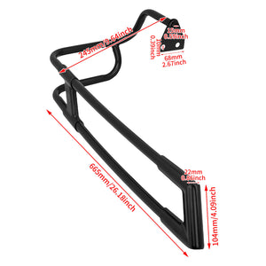 Saddlebag Rails Rear Guard Bag Crash Bar Black For Harley Touring 2014-2025 | HCmotorku