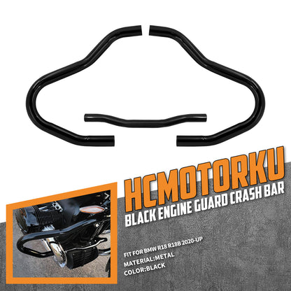 Mustache Engine Guard Crash Bars Bumper Black Bar Fit For BMW R18 R18B 2020-2023 | HCmotorku