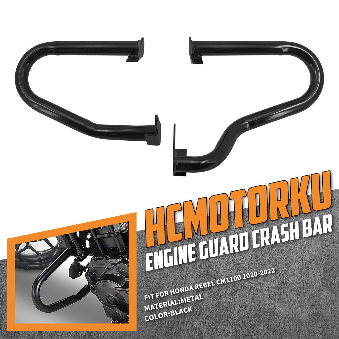 Front Low Engine Guard Crash Bars Protector Fit For Honda Rebel CMX 1100 2021-2023 | HCmotorku