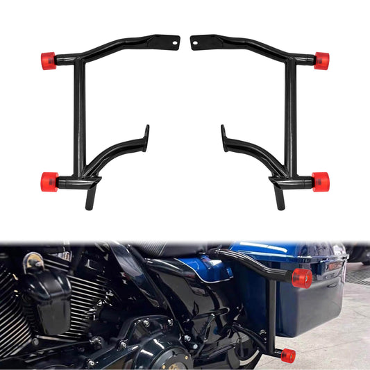 Crash Bars 4* Red Slider Bolt Cap Saddlebags Guards For Harley Touring Road Street Glide 1997-UP | HCmotorku