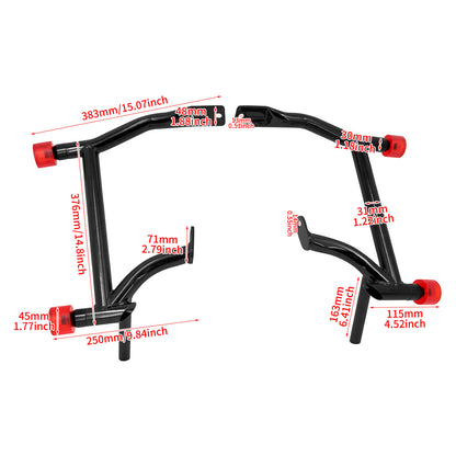 Crash Bars 4* Red Slider Bolt Cap Saddlebags Guards For Harley Touring Road Street Glide 1997-UP | HCmotorku