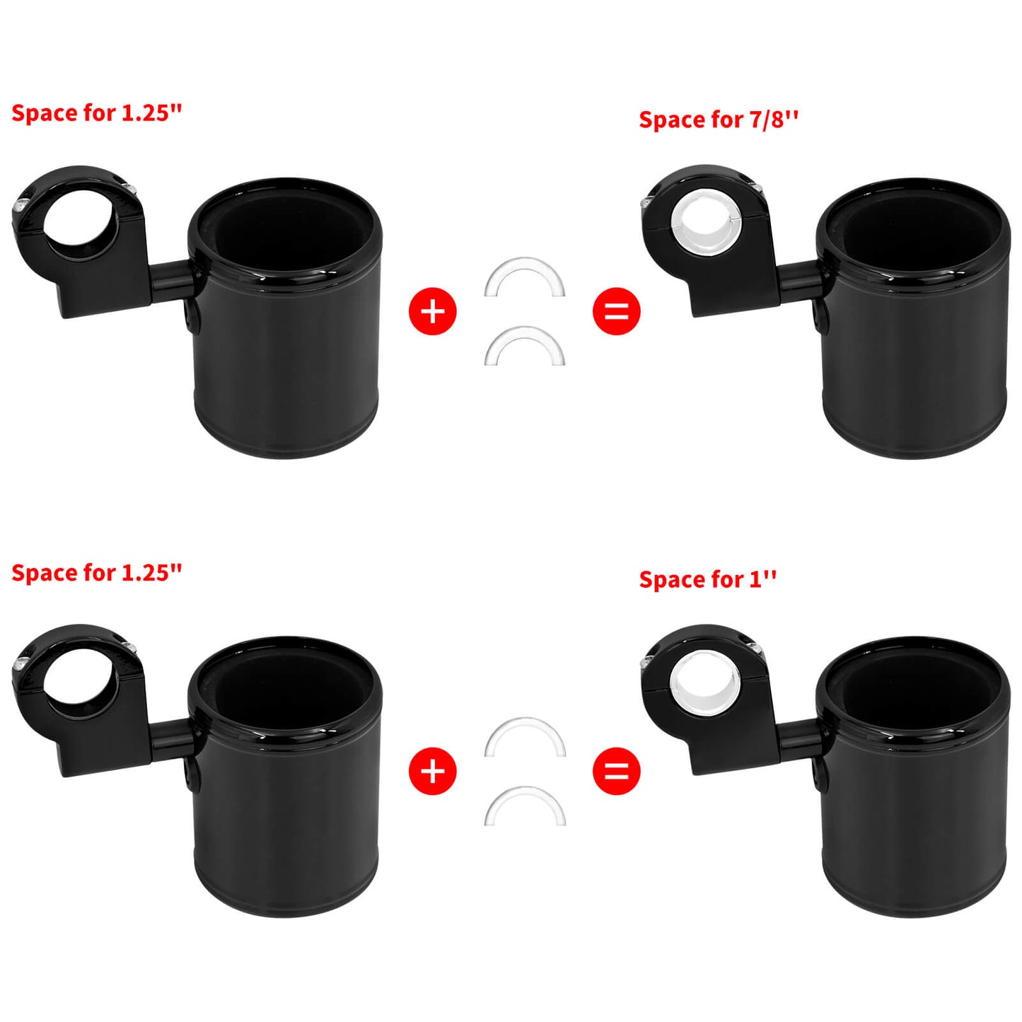 Motorcycle Cup Holder Black Handlebar Drink Holder Mount Kit Fit For Harley | HCmotorku