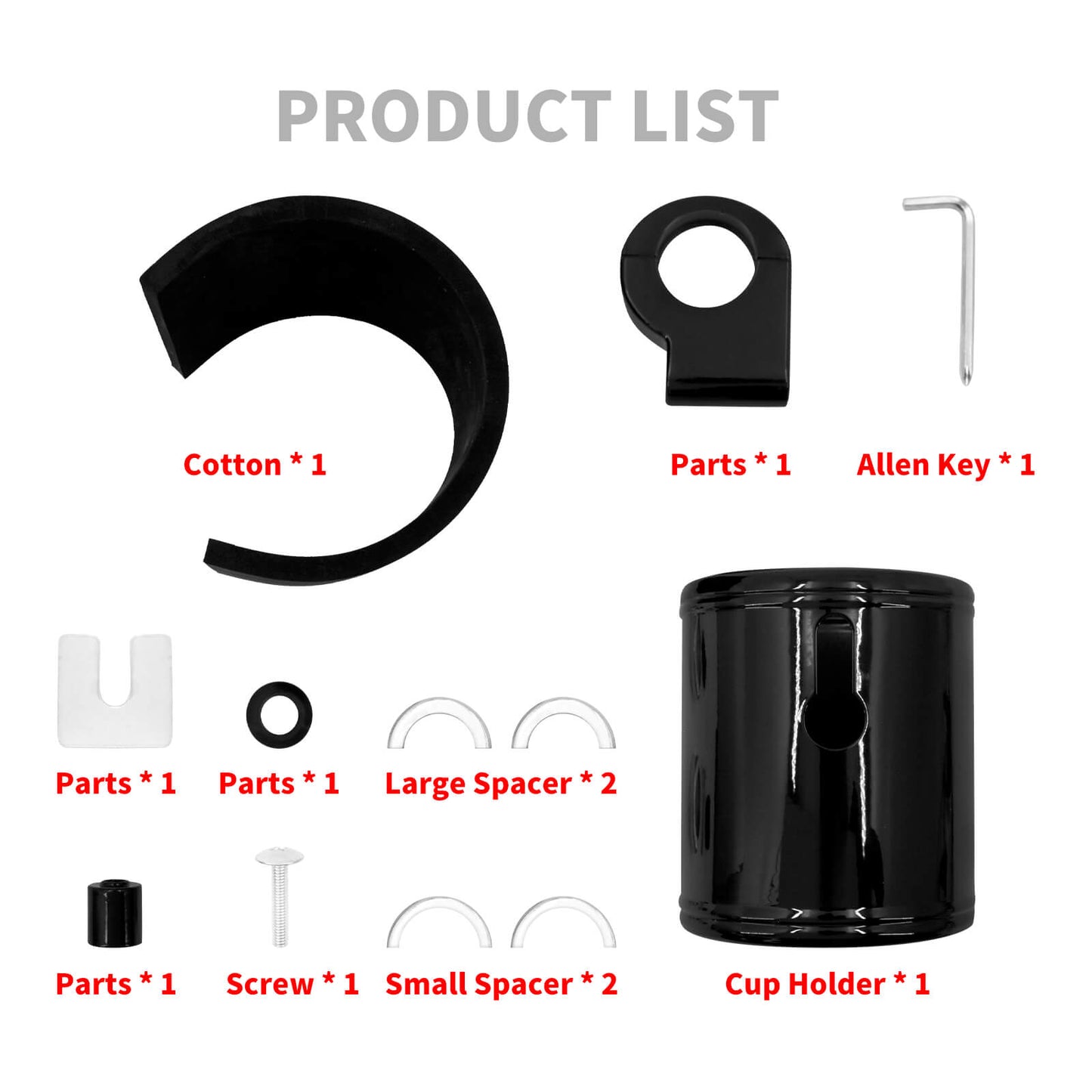 Motorcycle Cup Holder Black Handlebar Drink Holder Mount Kit Fit For Harley | HCmotorku