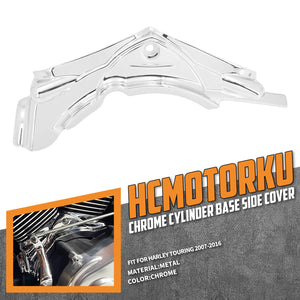 Cylinder Base Side Cover Chrome Fits For Harley Street Road Glide Dyna 2007-2016 | HCmotorku