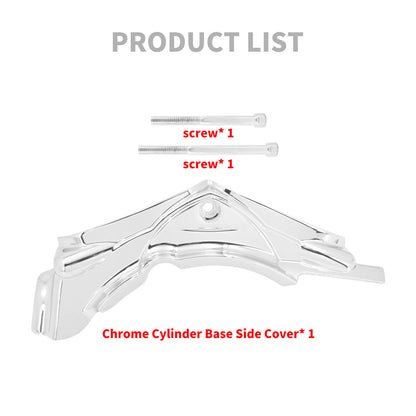 Cylinder Base Side Cover Chrome Fits For Harley Street Road Glide Dyna 2007-2016 | HCmotorku